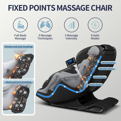 Full-Body Zero Gravity Massage Chair with 8-Roller Massage