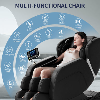 Full-Body Zero Gravity Massage Chair with 8-Roller Massage
