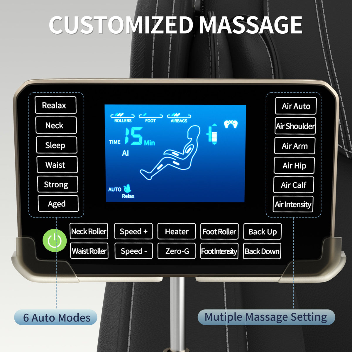 Full-Body Zero Gravity Massage Chair with 8-Roller Massage