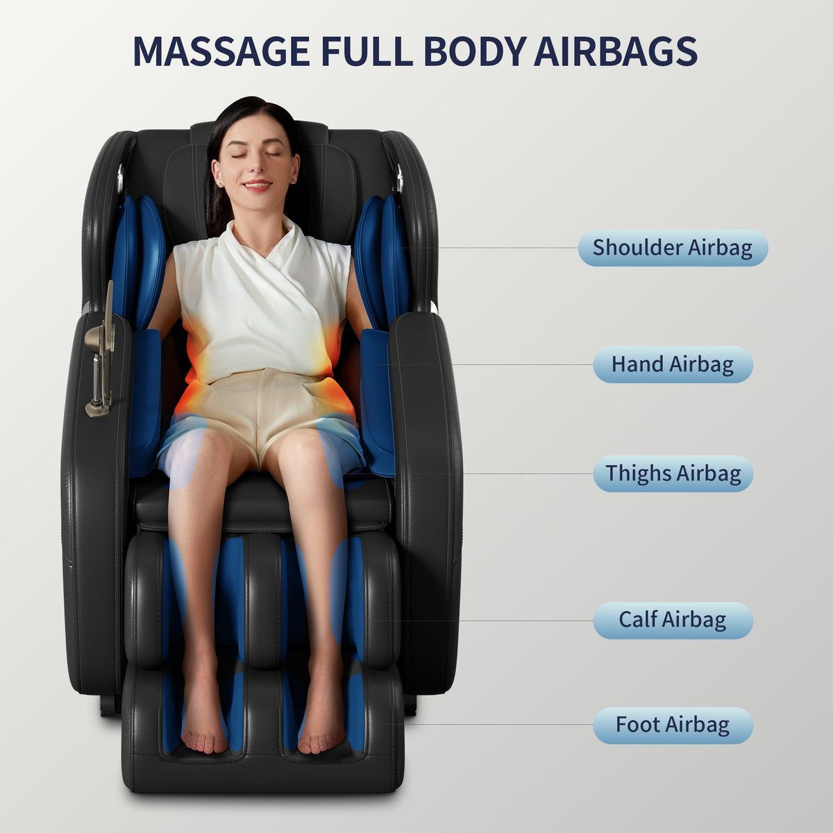 Full-Body Zero Gravity Massage Chair with 8-Roller Massage