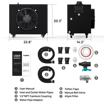 FrostCore F85 1 HP Cold Plunge Water Chiller with Wi-Fi & Ozone
