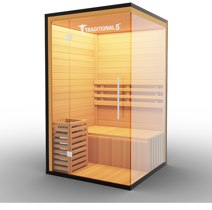 Traditional 5 Steam Sauna for 1 Person – Hemlock Wood