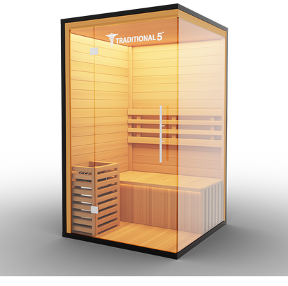 Traditional 5 Steam Sauna for 1 Person – Hemlock Wood
