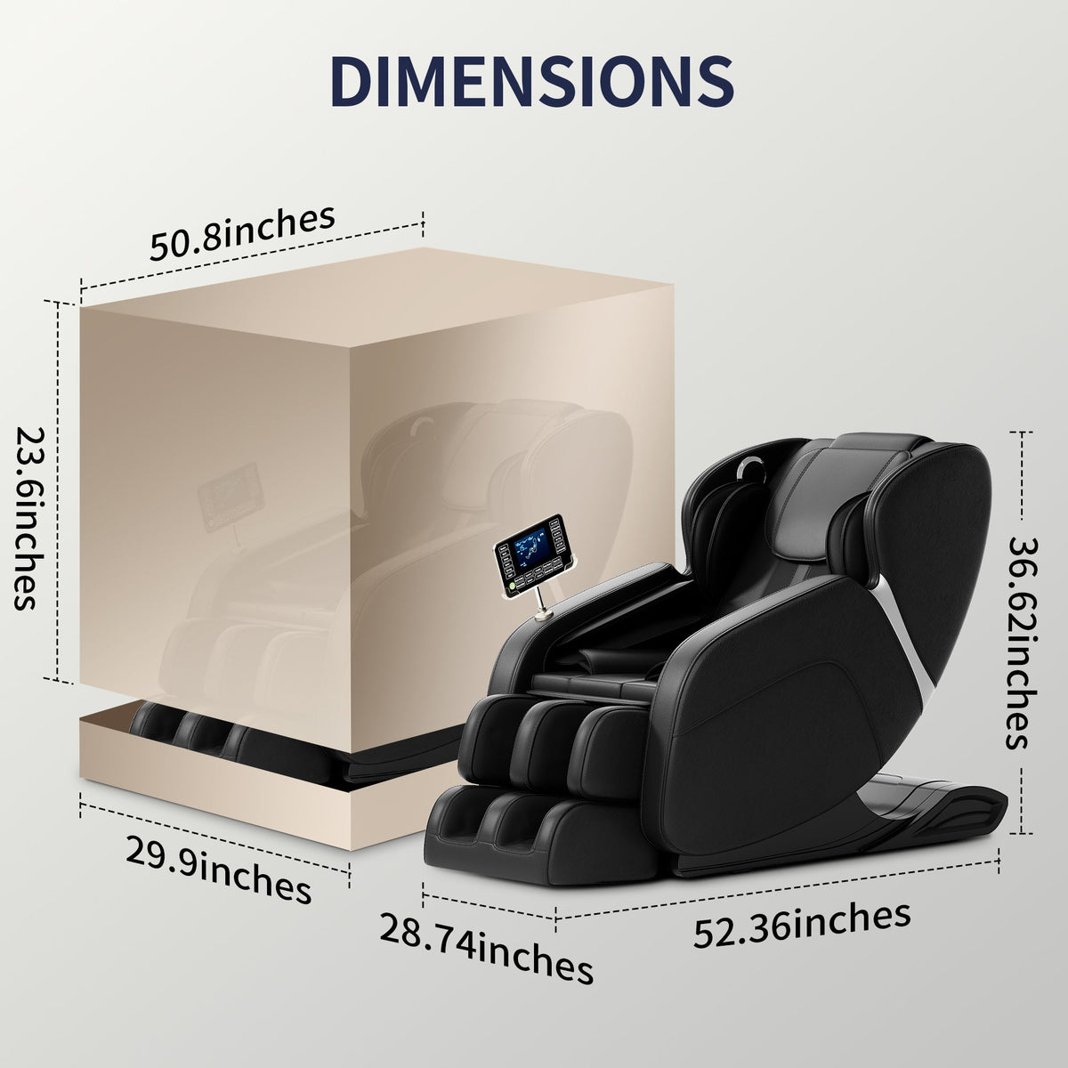 Full-Body Zero Gravity Massage Chair with 8-Roller Massage