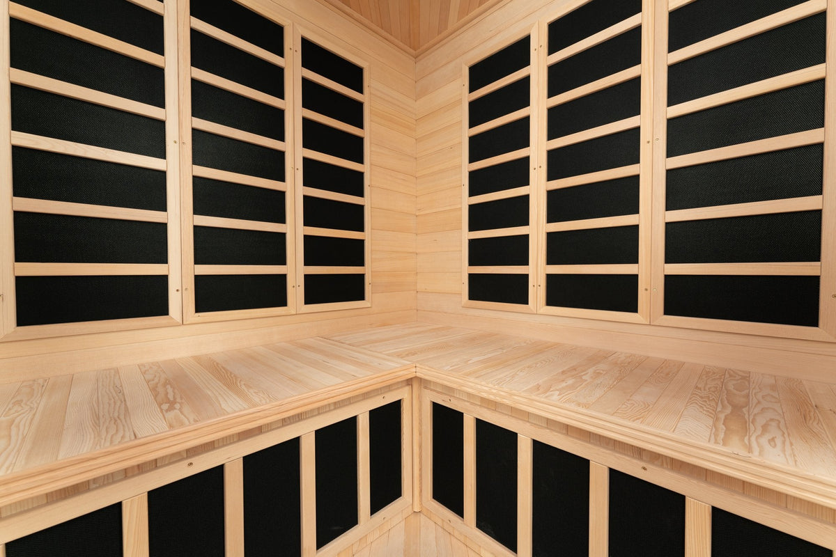Blisspod Vienna 4–5 Person Far Infrared Corner Sauna – 12 Heaters
