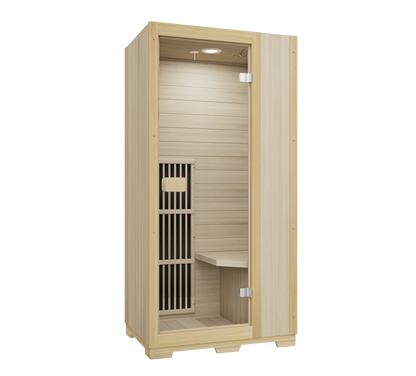 Blisspod Vienna 1-Person Far Infrared Sauna – Canadian Hemlock, Very Low EMF