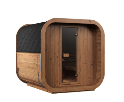MrSteam Cubist Outdoor Sauna Room – Thermal Spruce 9kW Sauna