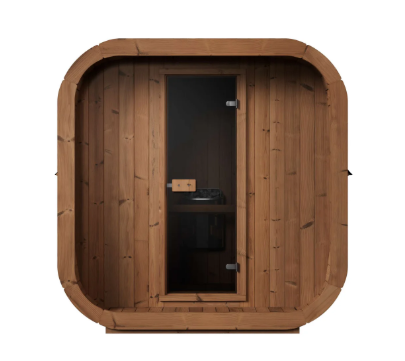 MrSteam Cubist Outdoor Sauna Room – Thermal Spruce 9kW Sauna