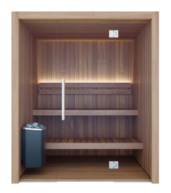 MrSteam Indo Indoor Traditional Sauna Room – Thermo-Aspen & Touchscreen Control