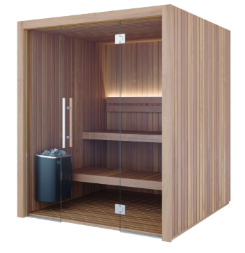 MrSteam Indo Indoor Traditional Sauna Room – Thermo-Aspen & Touchscreen Control