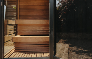 ThermaSol Nordic Misty Outdoor Sauna – Dark Nordic Spruce