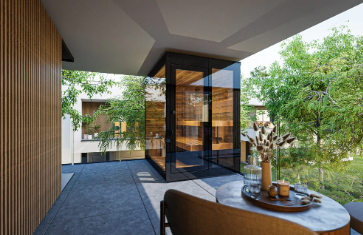 ThermaSol Vera 2–3 Person Outdoor Sauna with Mirrored Glass