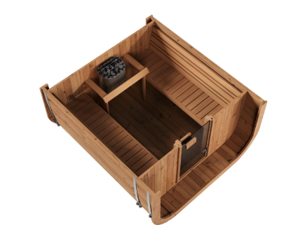 MrSteam Cubist Outdoor Sauna Room – Thermal Spruce 9kW Sauna