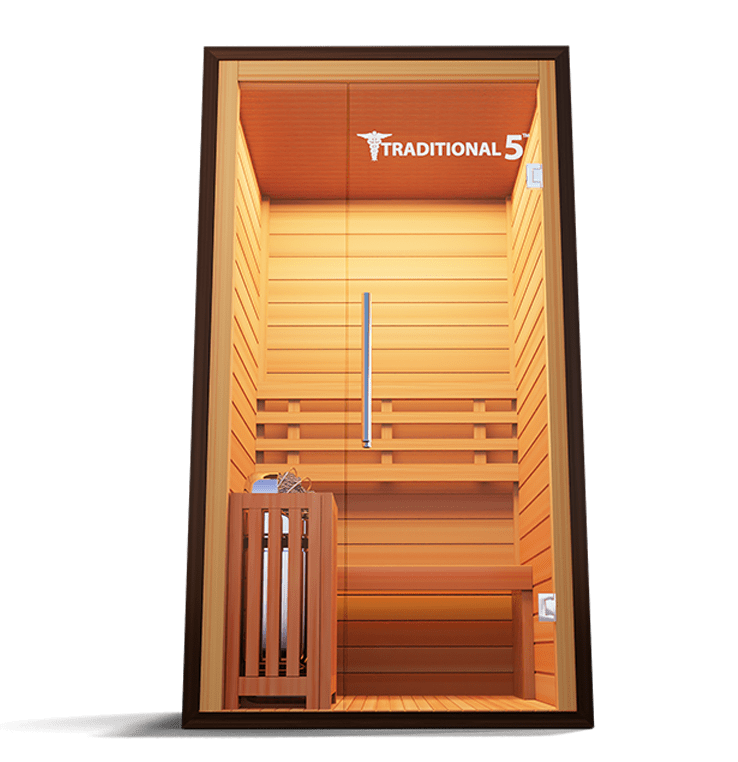 Traditional 5 Steam Sauna for 1 Person – Hemlock Wood