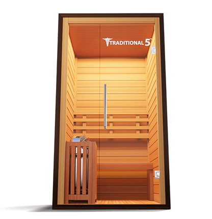 Traditional 5 Steam Sauna for 1 Person – Hemlock Wood