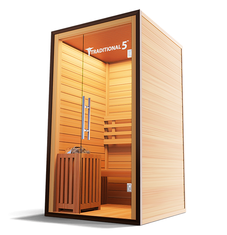 Traditional 5 Steam Sauna for 1 Person – Hemlock Wood