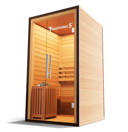 Traditional 5 Steam Sauna for 1 Person – Hemlock Wood