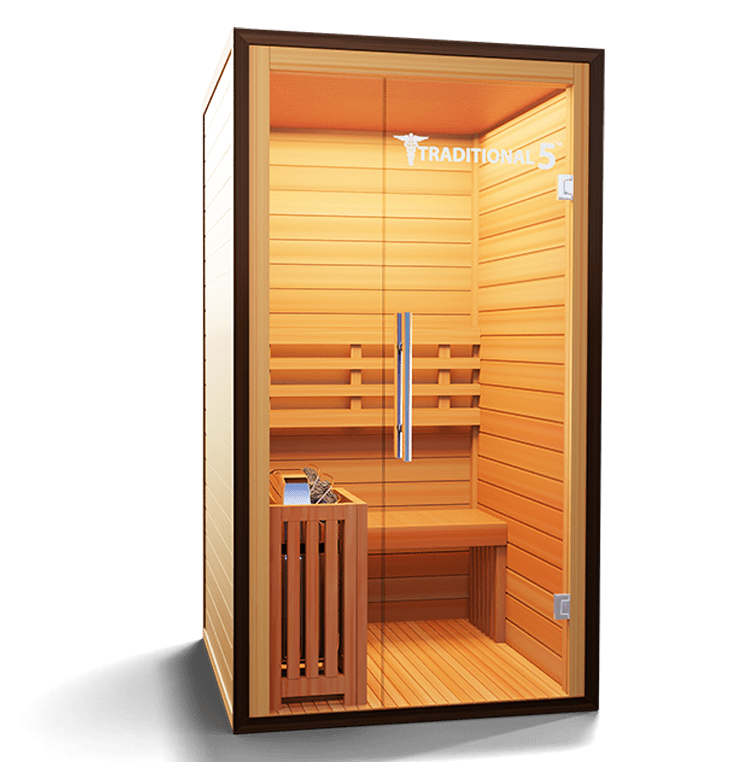 Traditional 5 Steam Sauna for 1 Person – Hemlock Wood