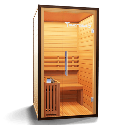 Traditional 5 Steam Sauna for 1 Person – Hemlock Wood