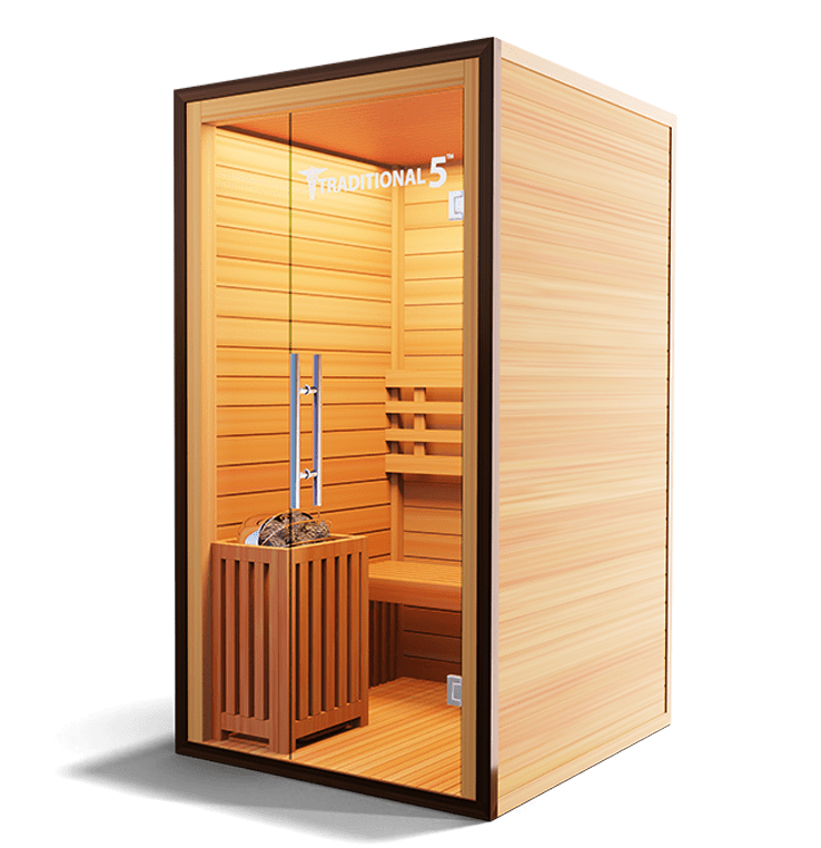 Traditional 5 Steam Sauna for 1 Person – Hemlock Wood