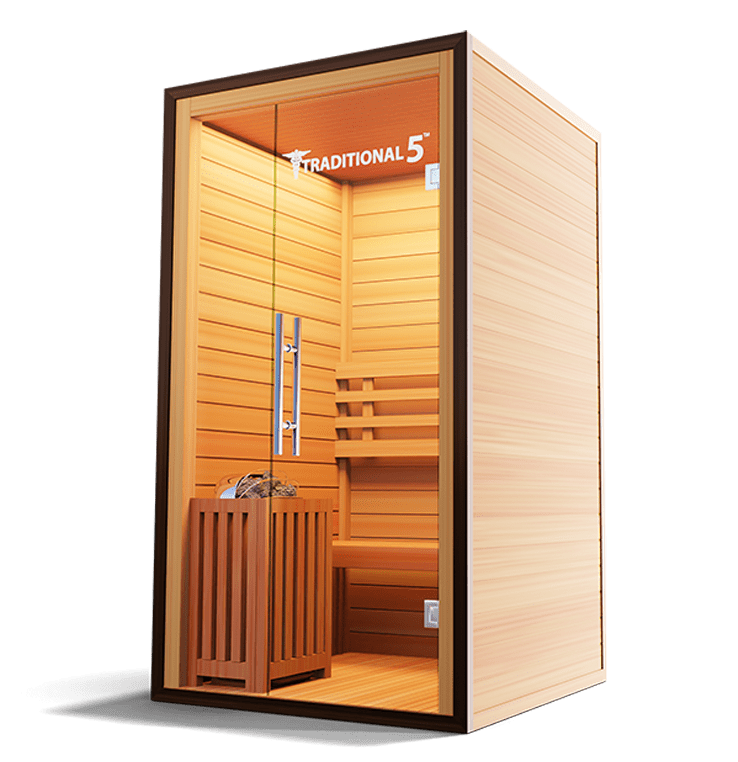 Traditional 5 Steam Sauna for 1 Person – Hemlock Wood