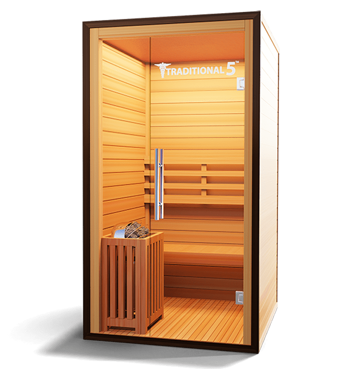 Traditional 5 Steam Sauna for 1 Person – Hemlock Wood
