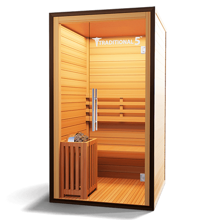 Traditional 5 Steam Sauna for 1 Person – Hemlock Wood