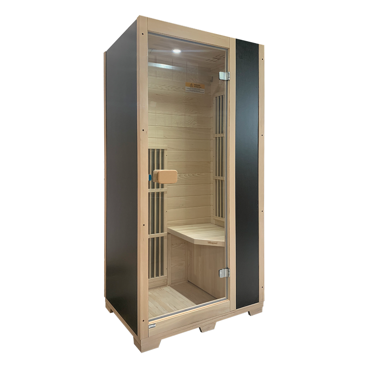 Blisspod Vienna 1-Person Far Infrared Sauna – Canadian Hemlock, Very Low EMF