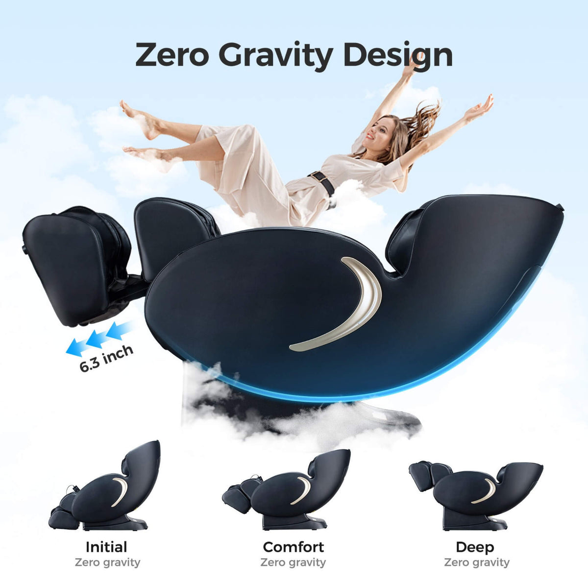 Bosscare 3D Zero-Gravity Full-Body Massage Chair with App