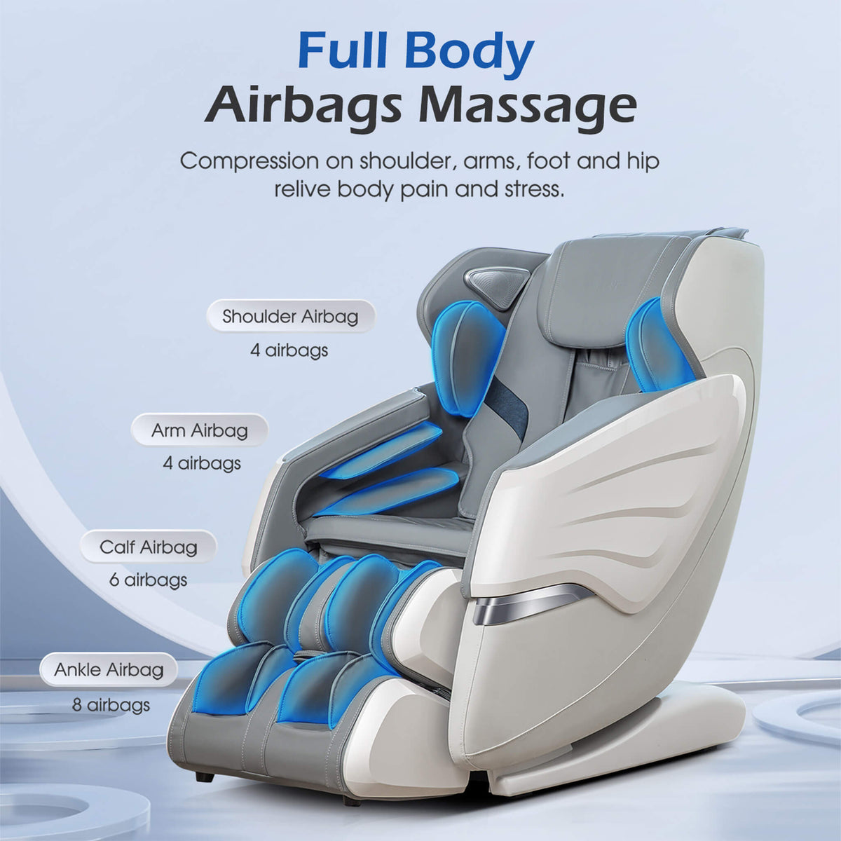 Bosscare Full-Body Zero-Gravity Massage Chair with AI Control