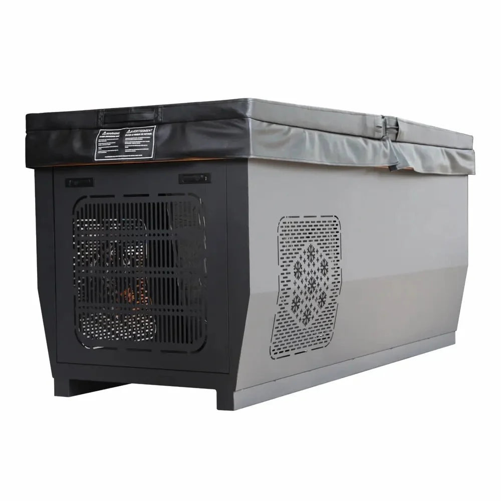 Stainless Steel Cold Plunge with Integrated Chiller – Cedar Exterior