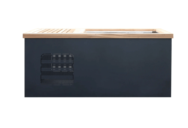 Stainless Steel Cold Plunge with Integrated Chiller – Cedar Exterior