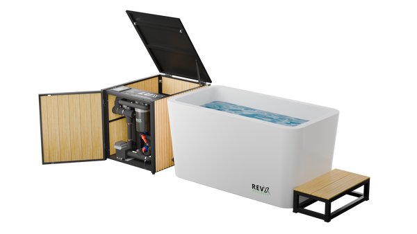 RevX Acrylic X Tub Cold Plunge with LUX 1.5HP Chiller & Filtration